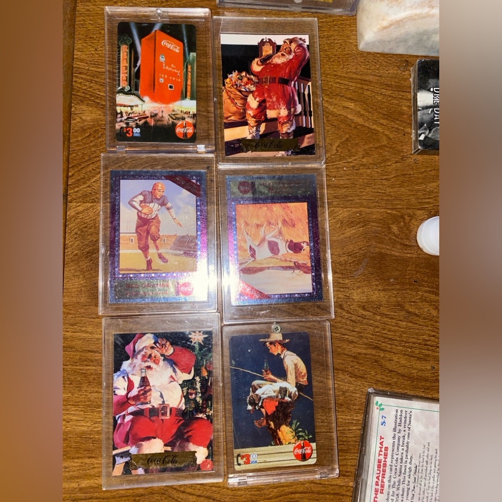 COCA COLA SERIES  SANTA CLAUS CARDs used